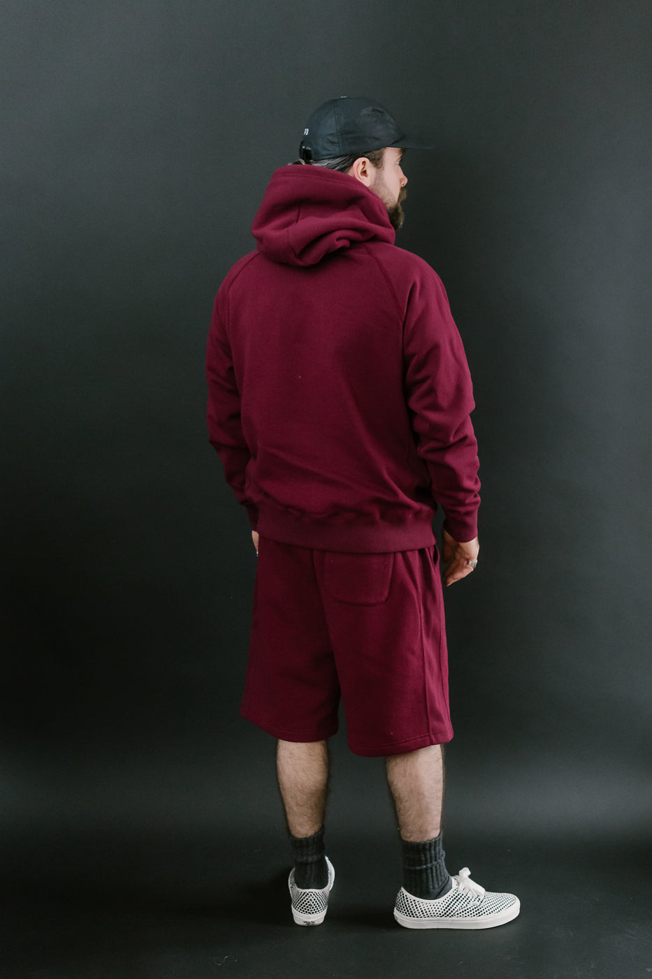 Pullover Hoodie - Super Looper French Terry - Burgundy