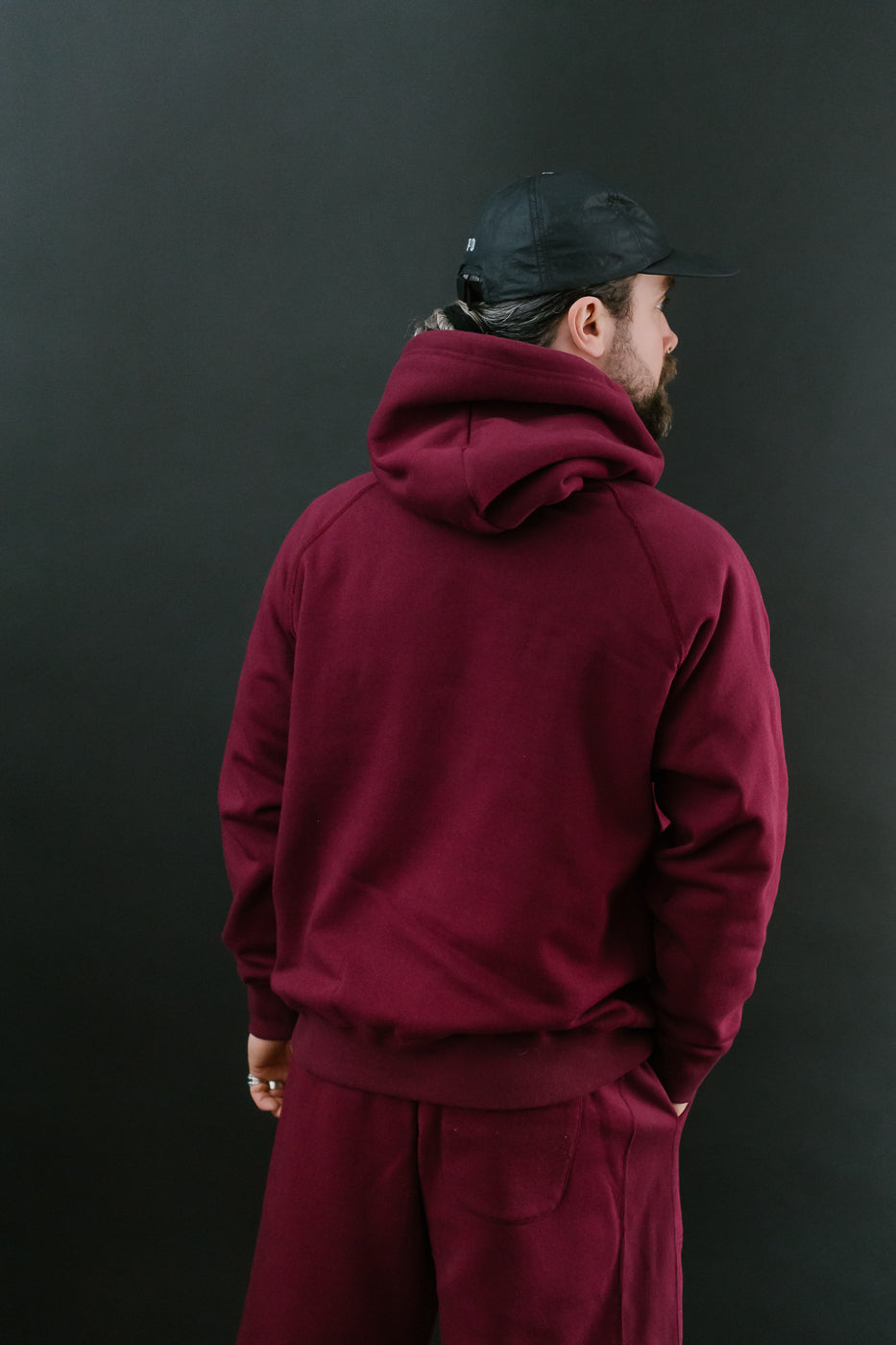 Pullover Hoodie - Super Looper French Terry - Burgundy