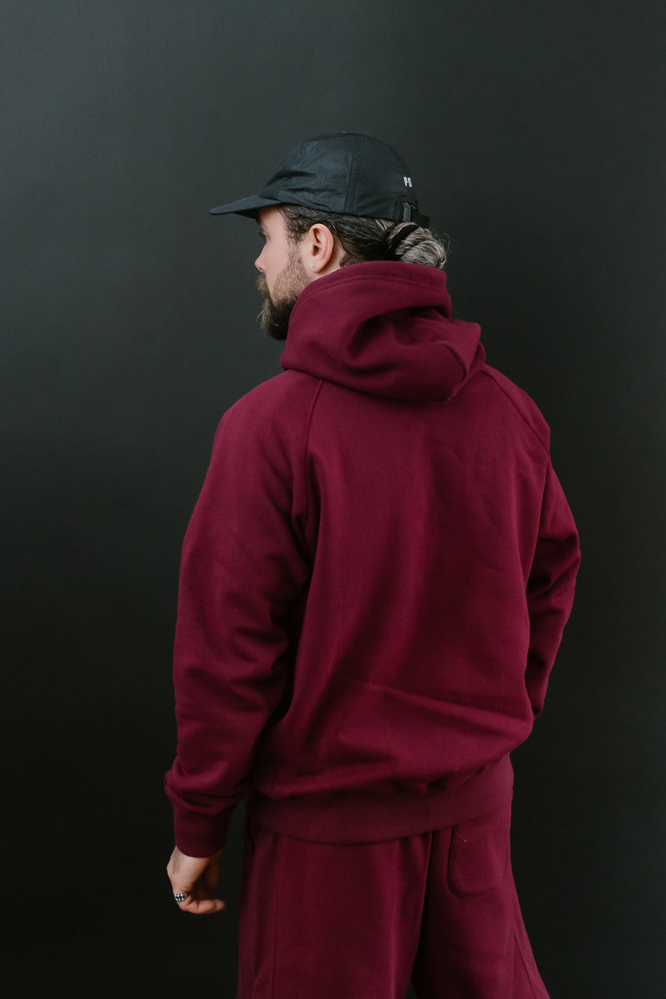 Pullover Hoodie - Super Looper French Terry - Burgundy