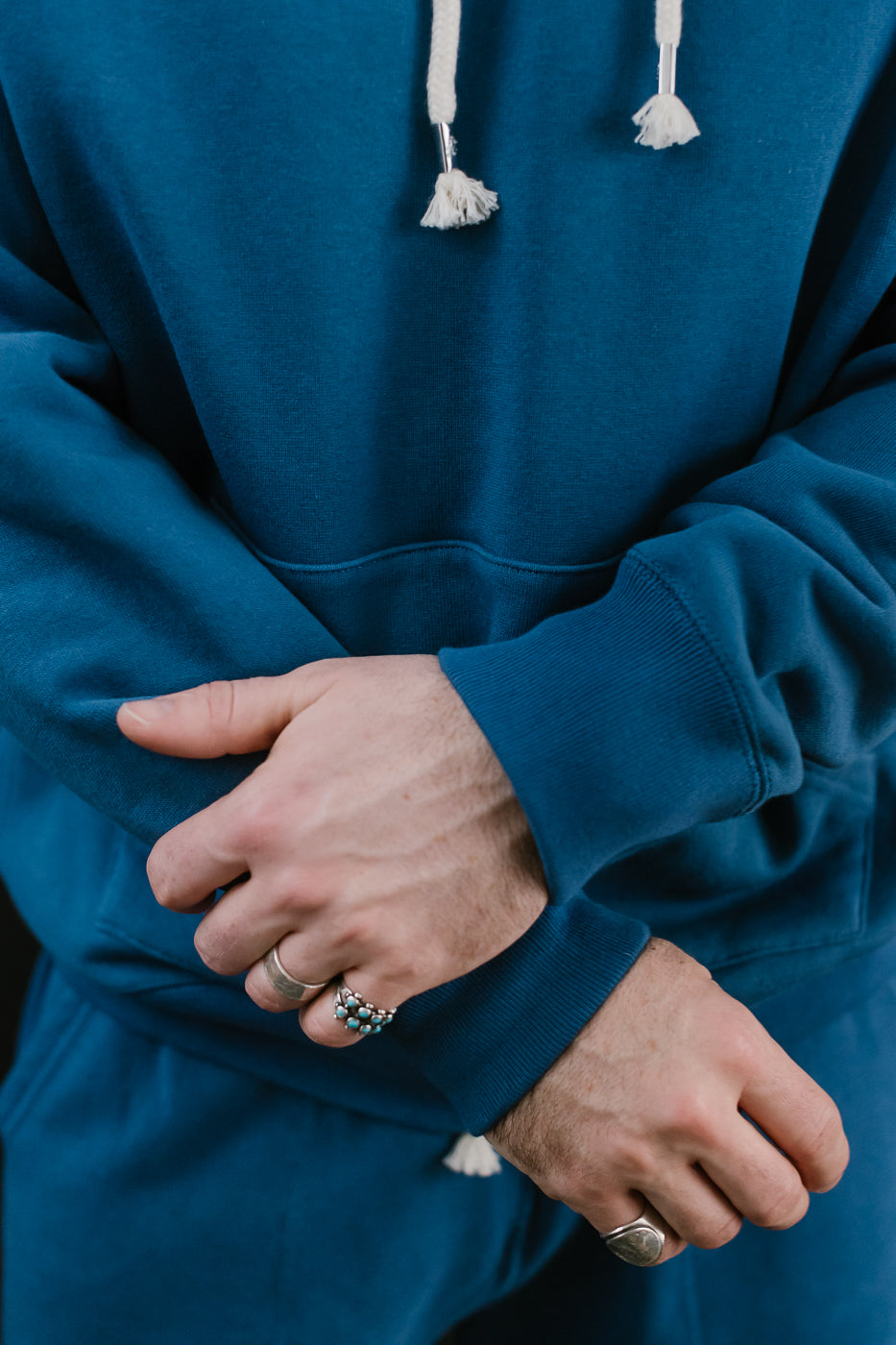 Pullover Hoodie - Super Looper French Terry - Varsity Blue