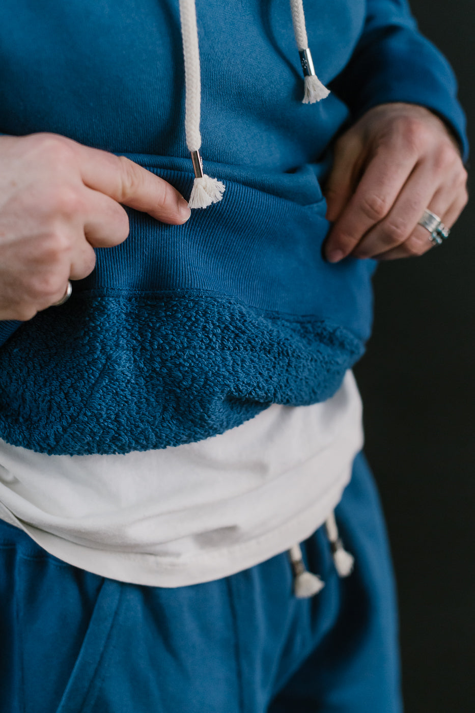 Pullover Hoodie - Super Looper French Terry - Varsity Blue