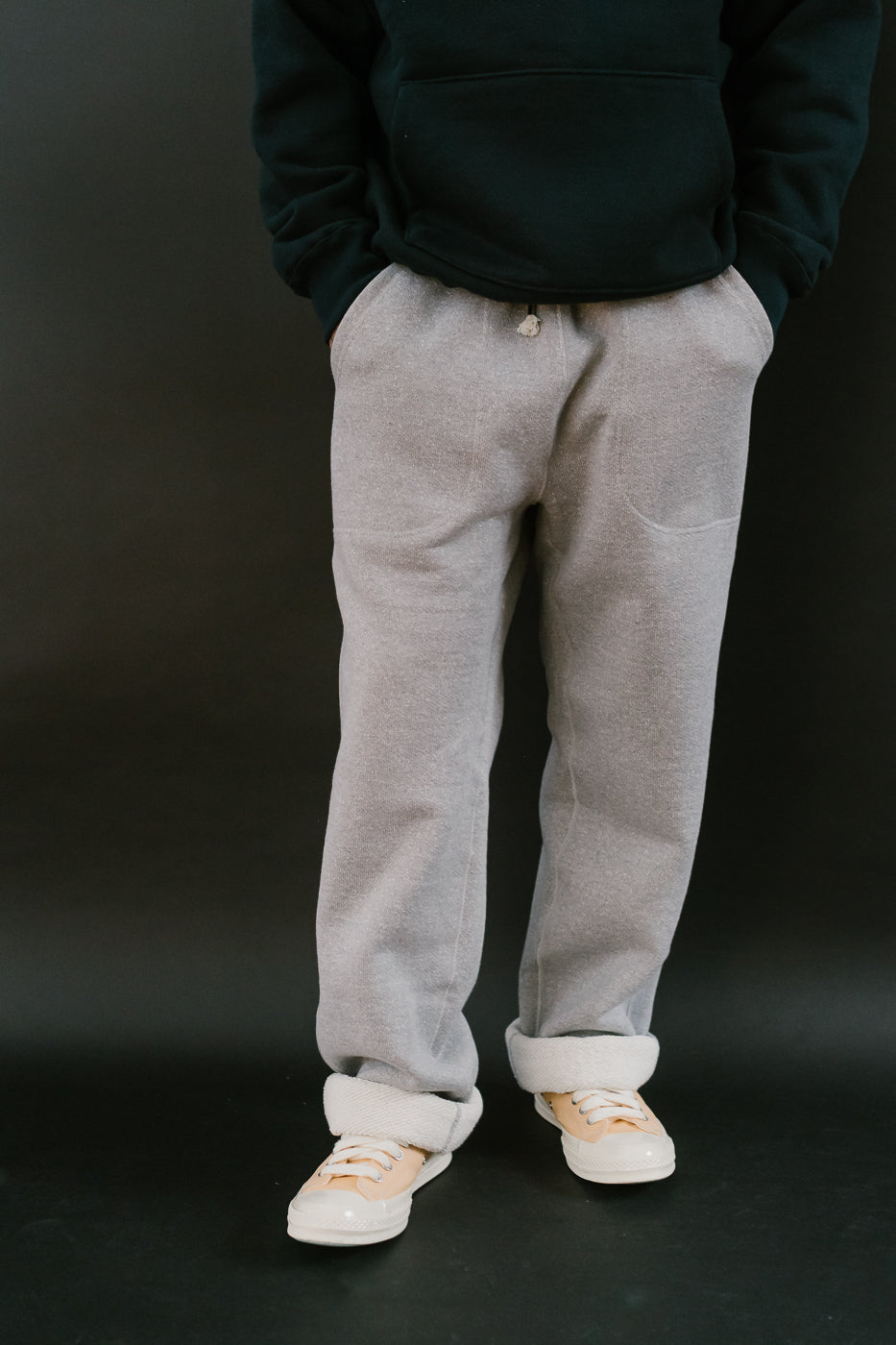 Sweatpant 876gsm Double Heavyweight French Terry - Heather Grey