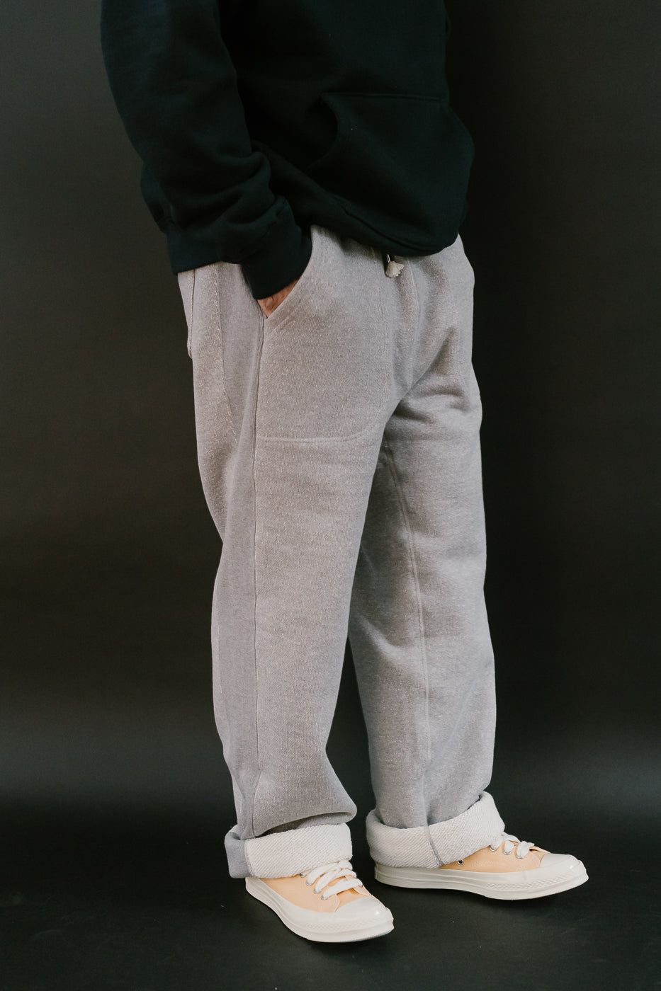 Sweatpant 876gsm Double Heavyweight French Terry - Heather Grey