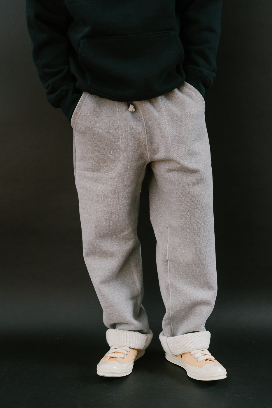 Sweatpant 876gsm Double Heavyweight French Terry - Heather Grey