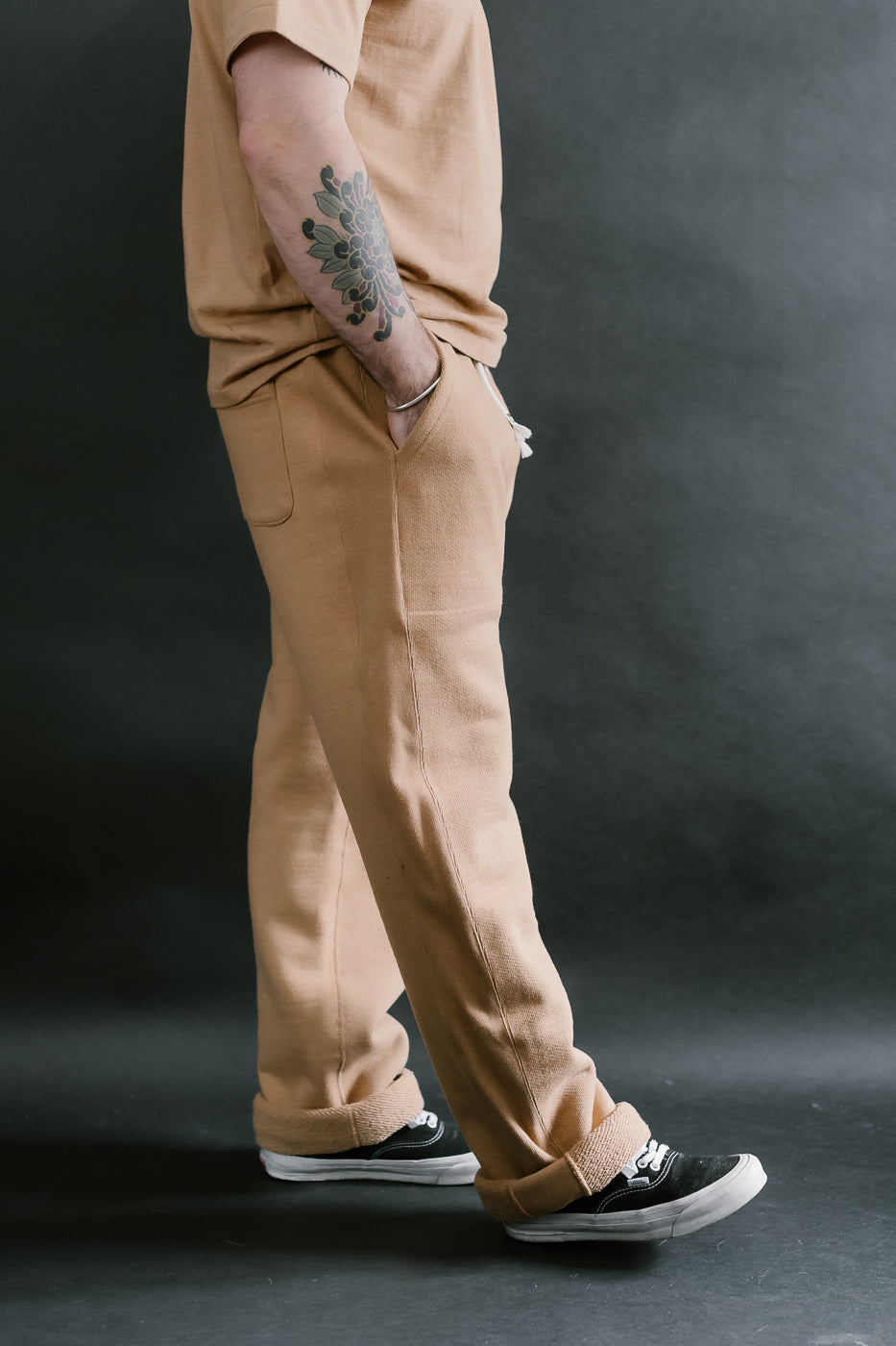 Sweatpant 825gsm Double Heavyweight French Terry Foxfibre® - Coyote 80