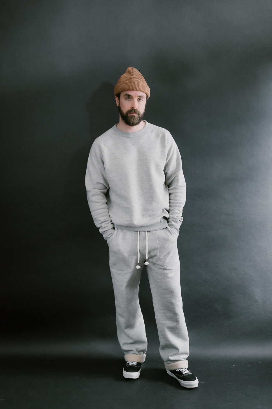 Sweatpants Fleeced Foxfibre® - Heather Grey