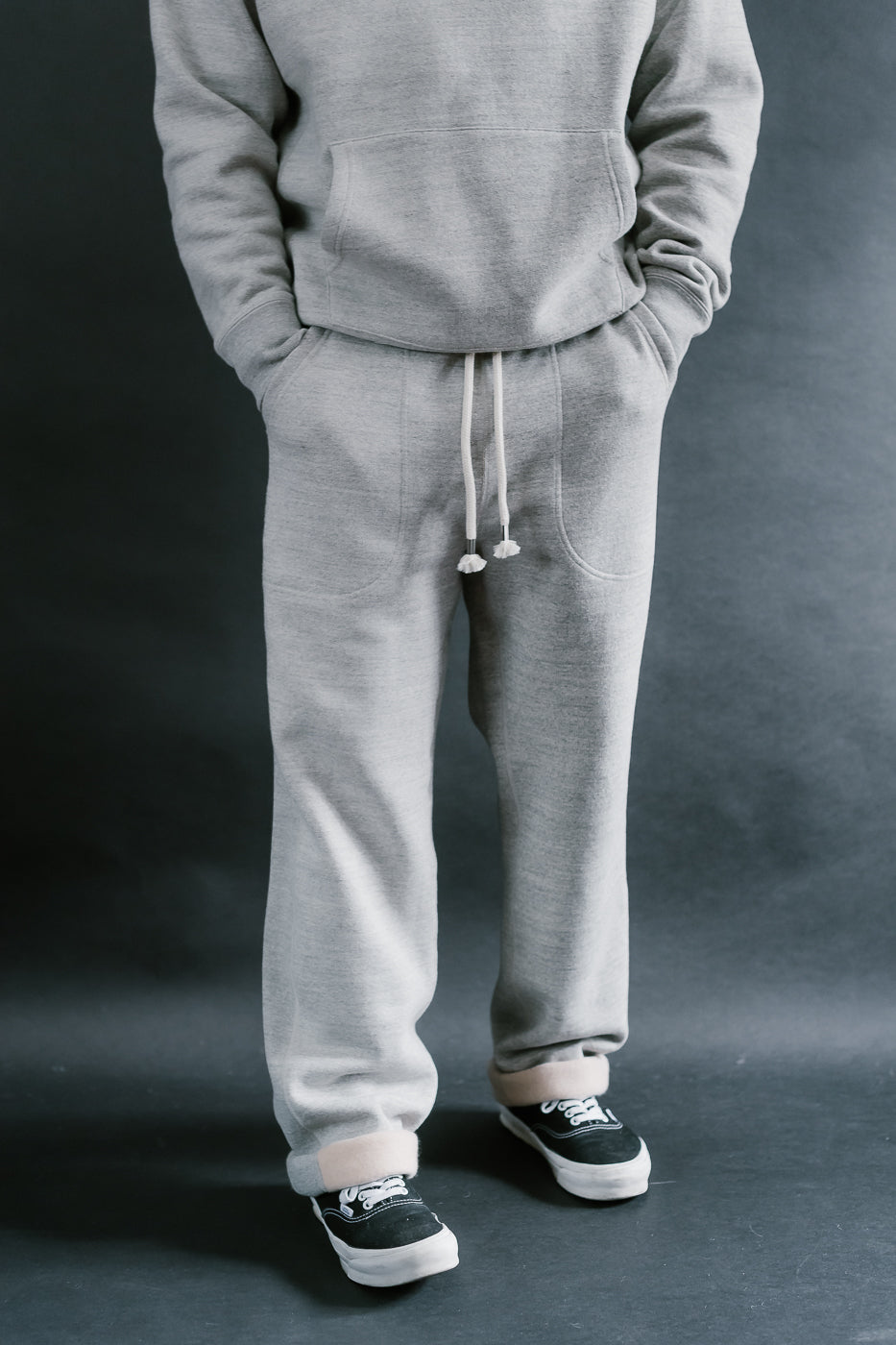 Sweatpants Fleeced Foxfibre® - Heather Grey