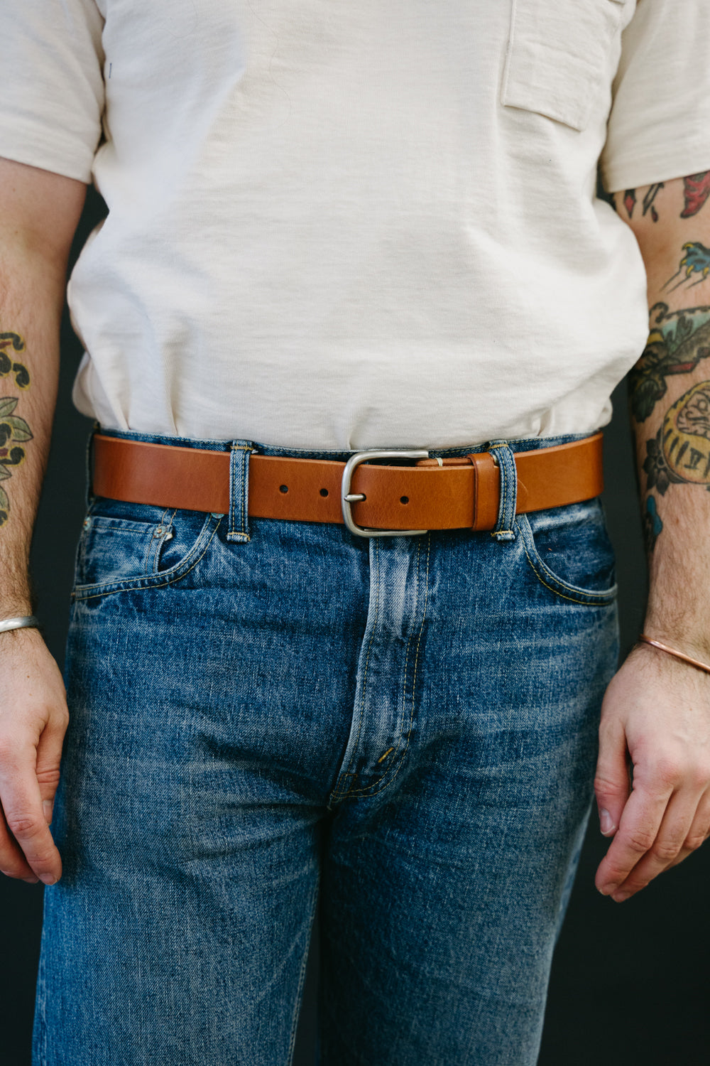 Tochigi Veg Tan Belt - Chestnut