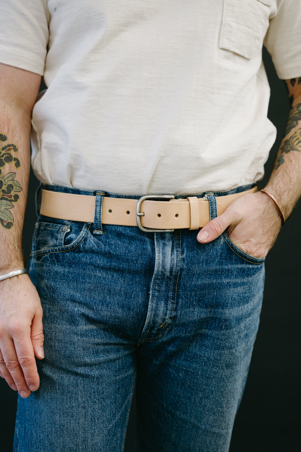 Tochigi Veg Tan Belt - Natural