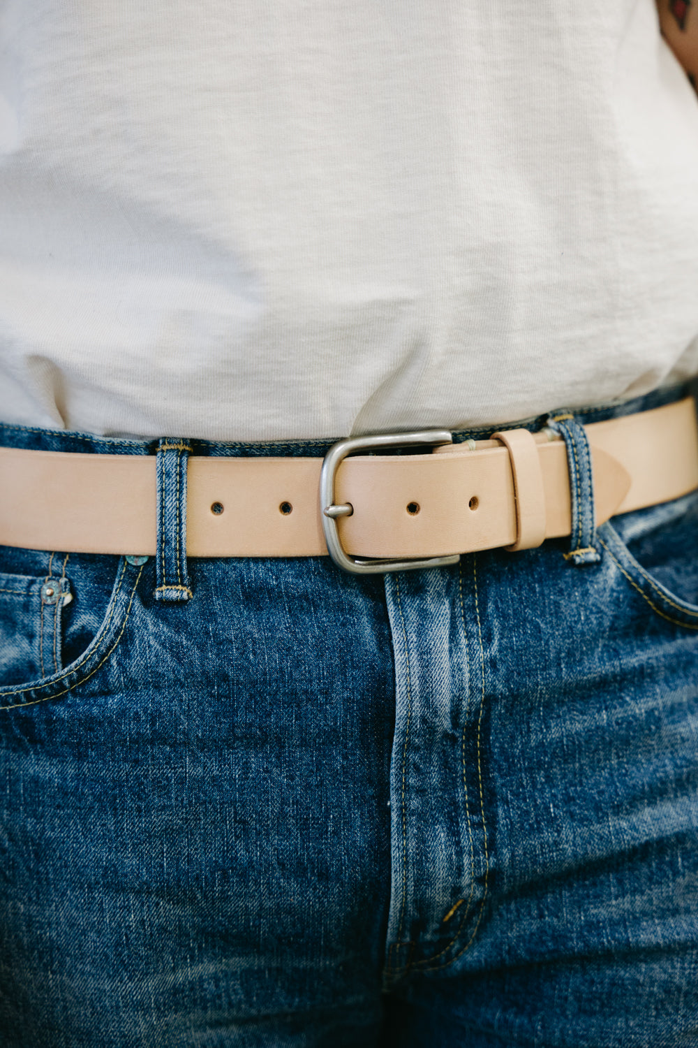 Tochigi Veg Tan Belt - Natural