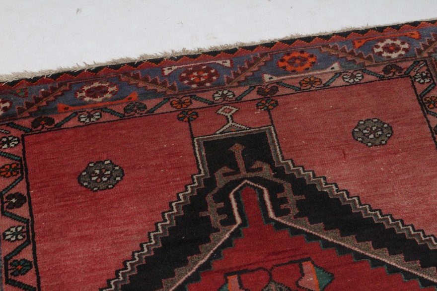 Semi-Antique Hand-Knotted Northwest Persian Pictorial Runner