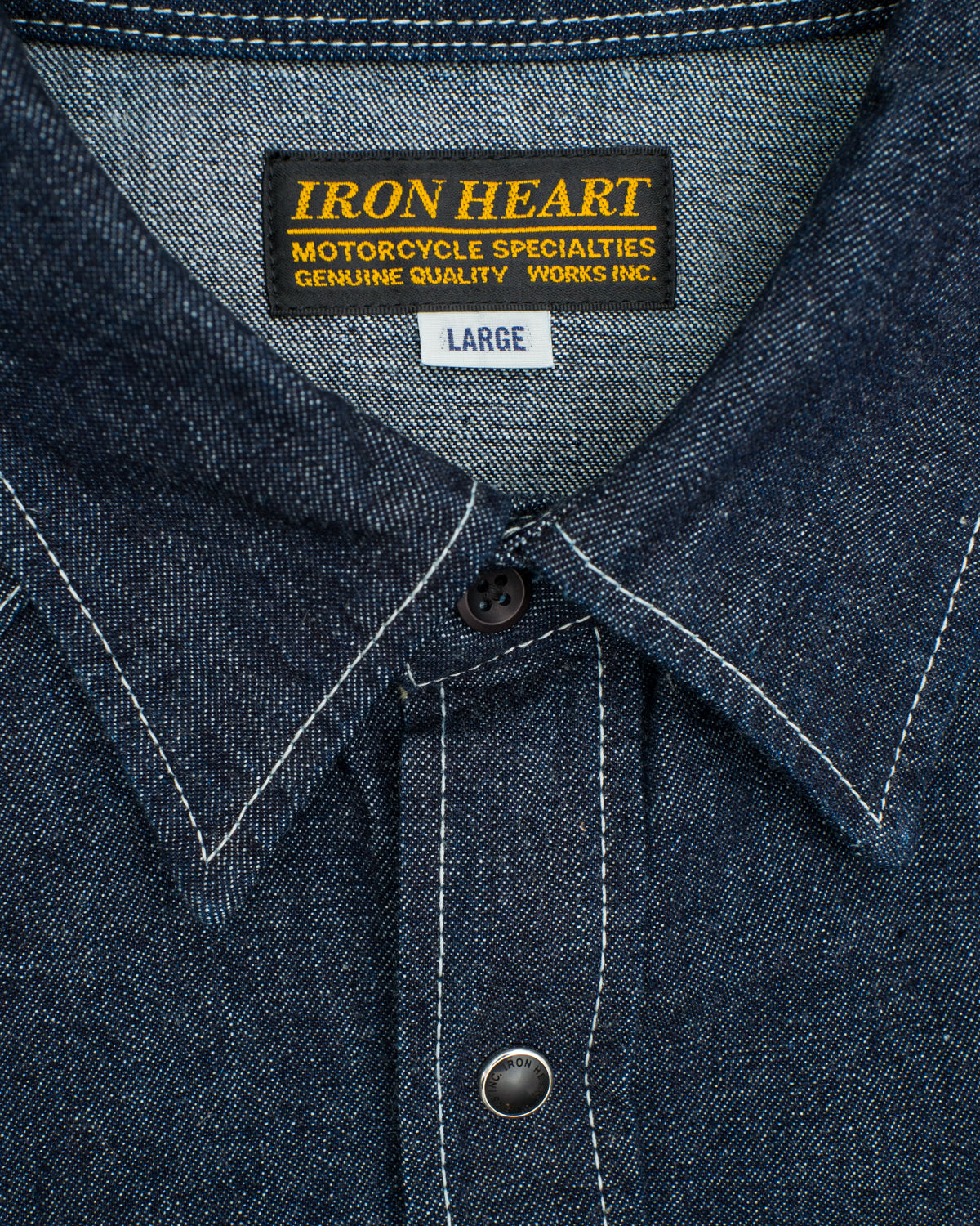 IHSH-320-IND - 10oz Selvedge Denim Western Shirt - Indigo