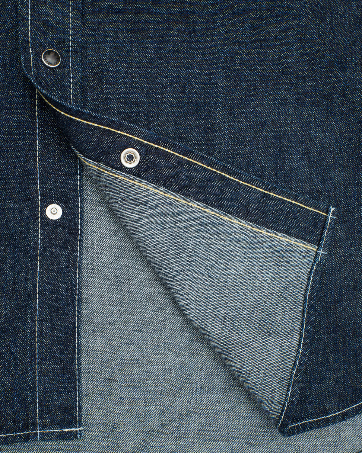 IHSH-320-IND - 10oz Selvedge Denim Western Shirt - Indigo