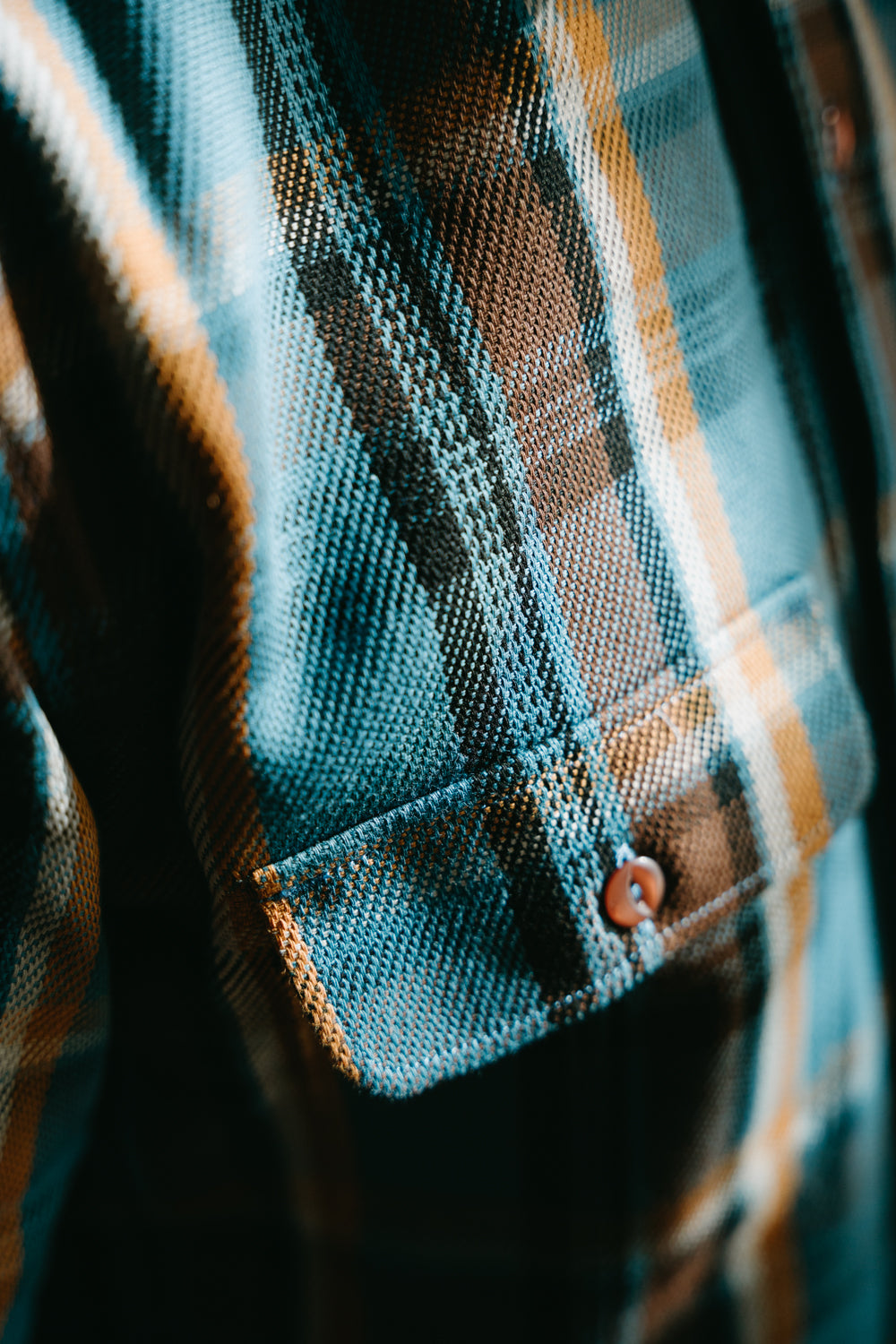 Webster Check Flannel - Blue, Gold, Brown, Black