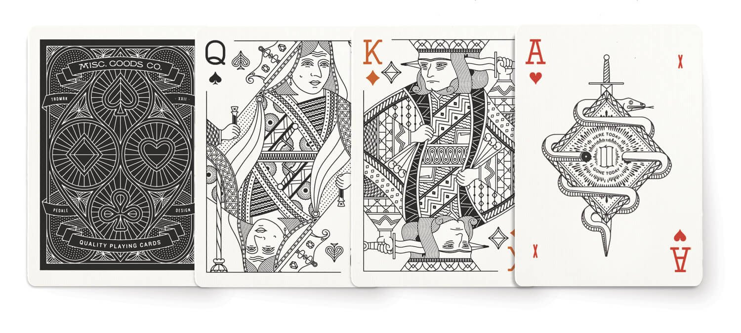 Black Deck of Playing Cards