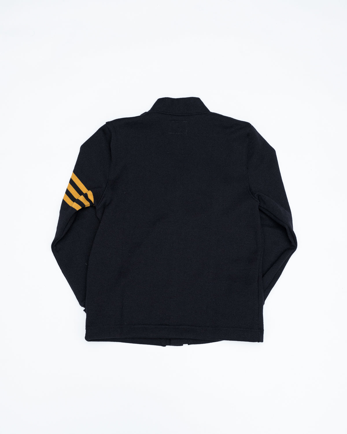 James Dant x Dehen - Classic Varsity Cardigan - Black, Old Gold