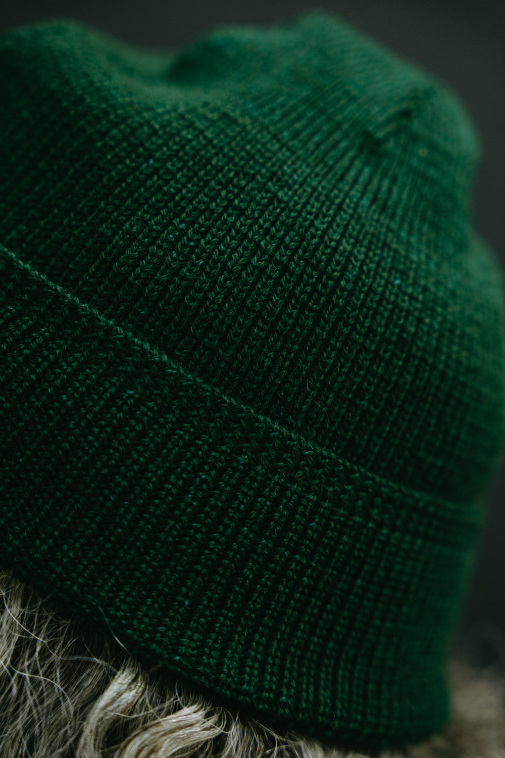 Wool Knit Watch Cap - Pine