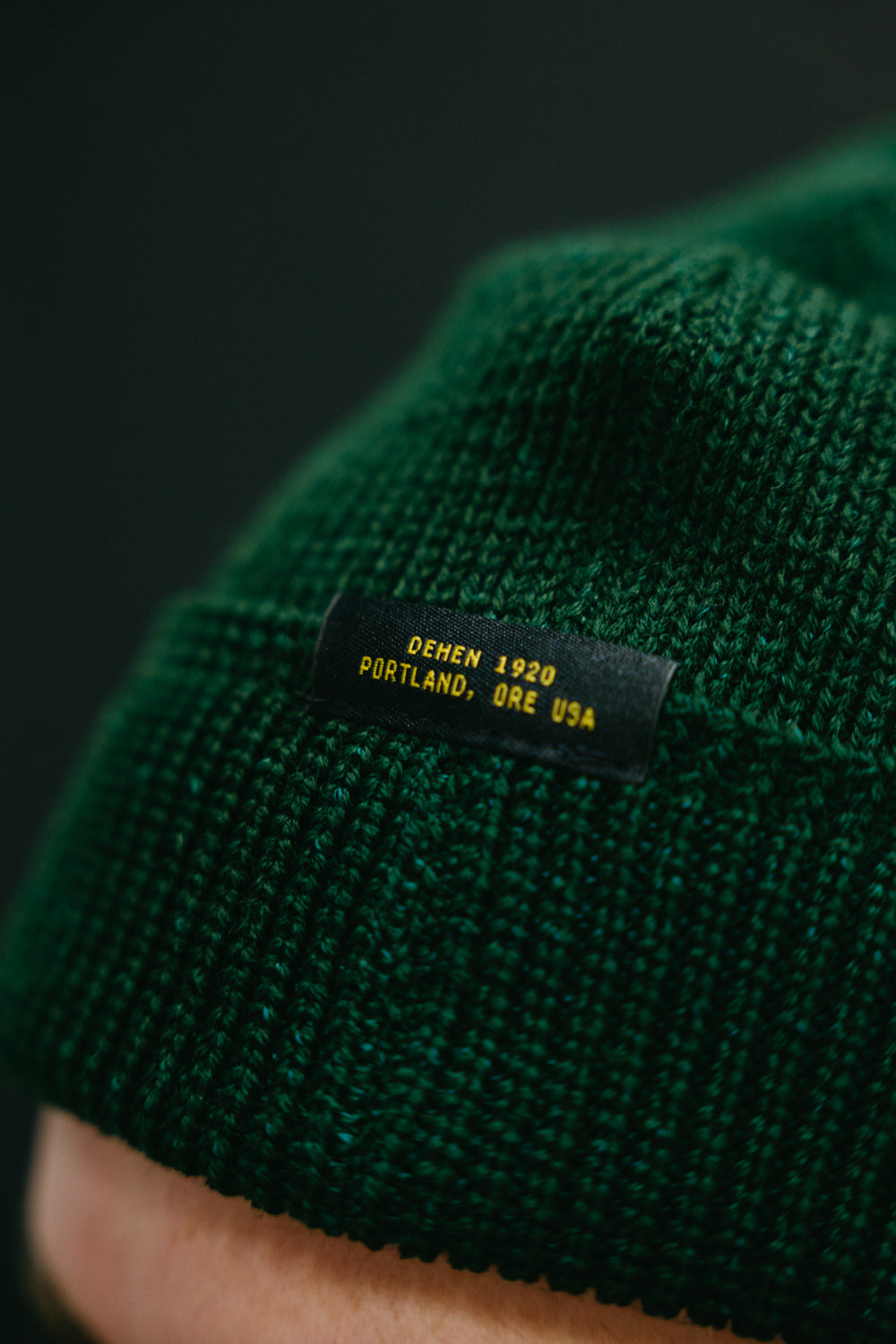 Wool Knit Watch Cap - Pine