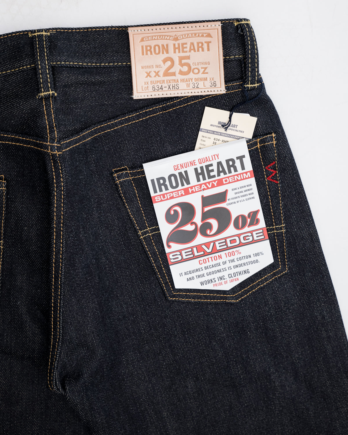 IH-634-XHS - 25oz Selvedge Denim Straight Cut Jeans - Indigo