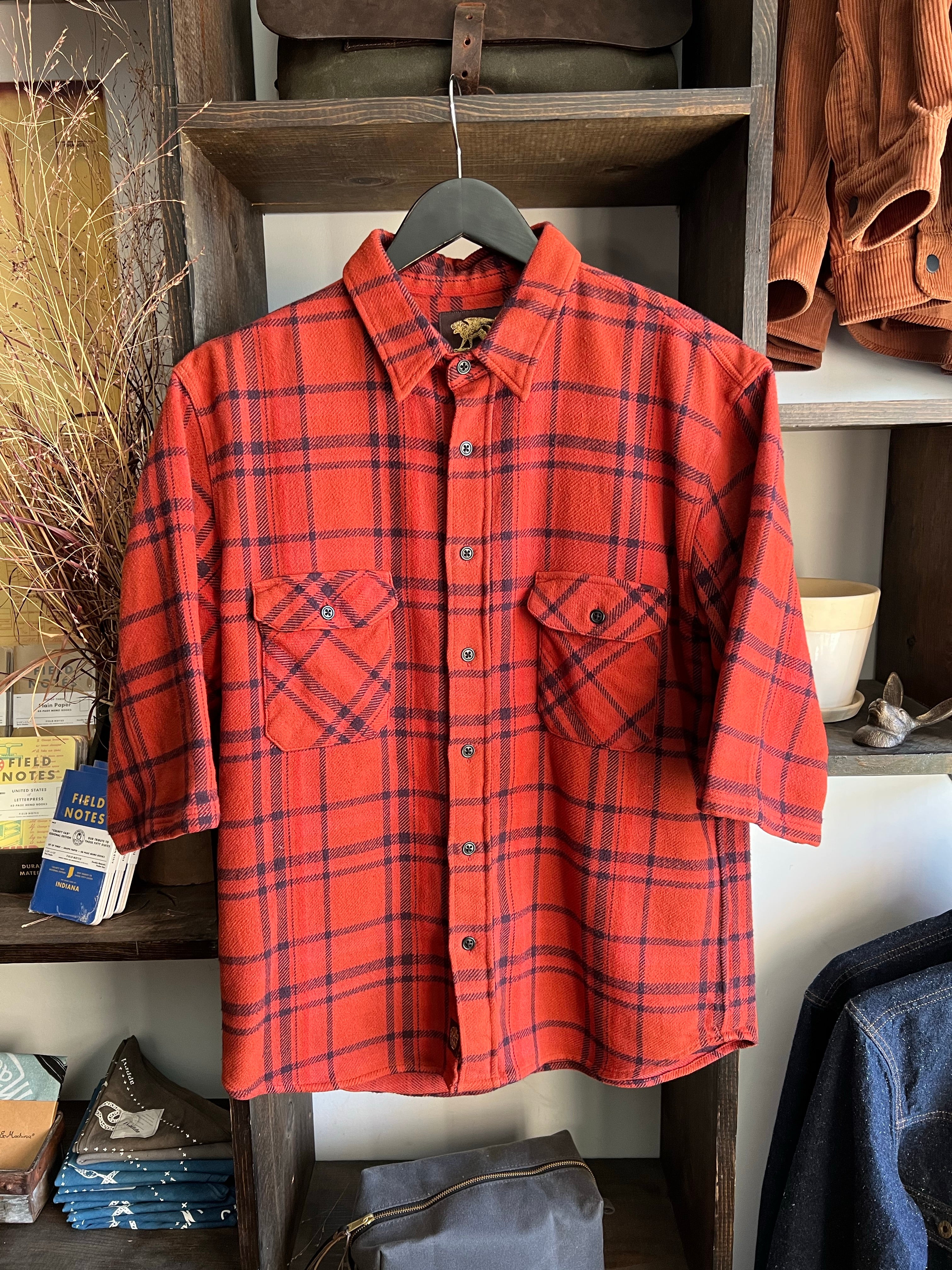 Gently Used Indigofera Delray Flannel - Red Overdye - Medium