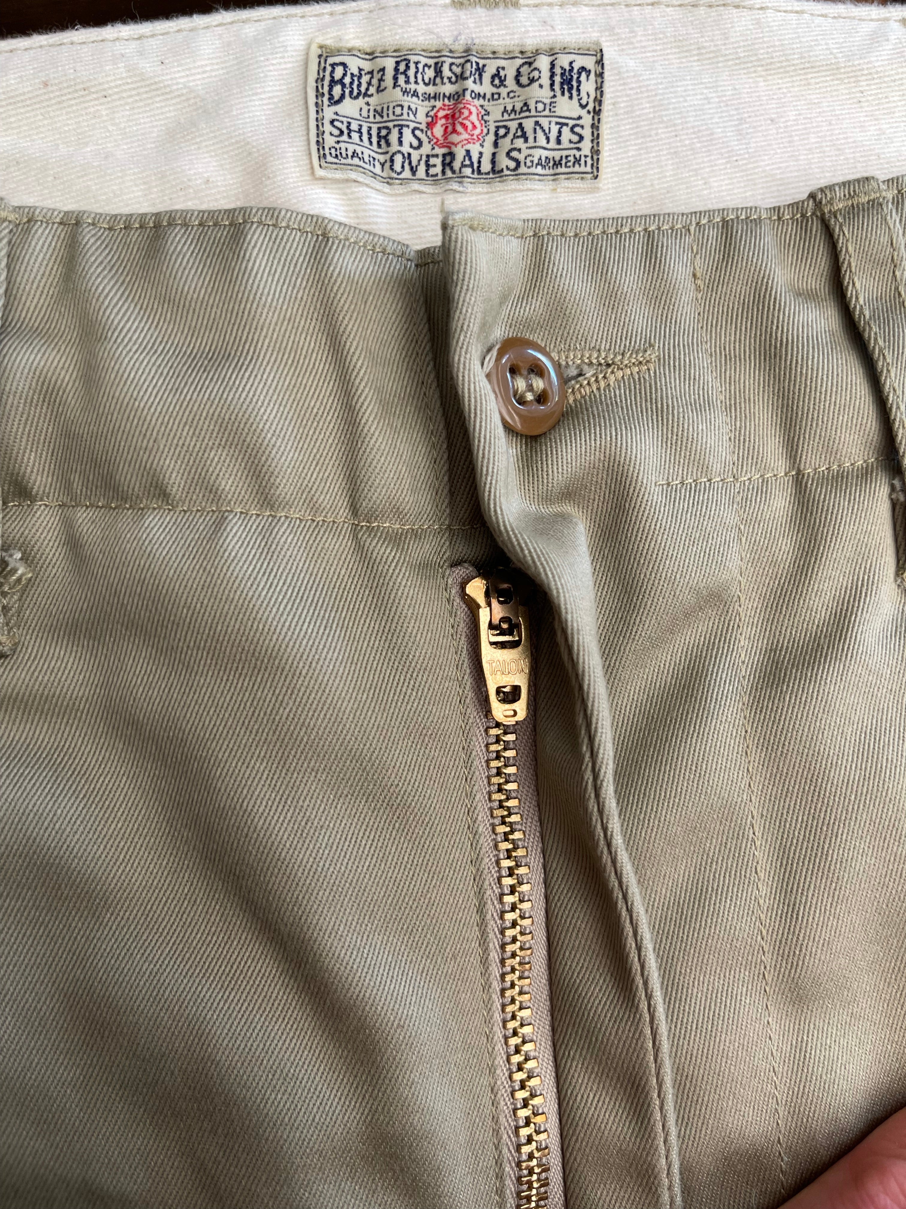 Gently Used Buzz Rickson's Original-Speck Chino Trousers - Khaki - W31xL34