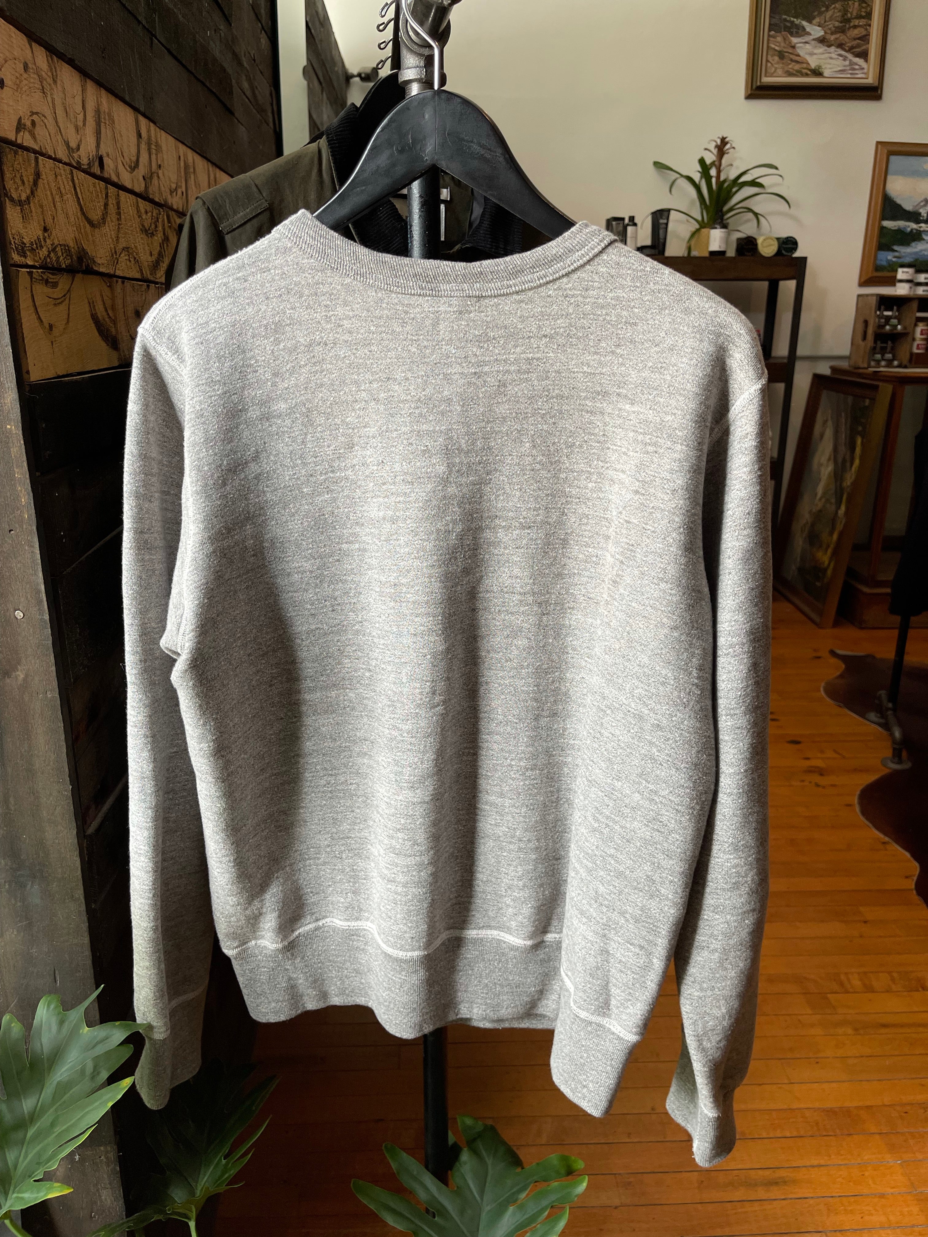 Gently Used Buzz Rickson's Loopwheel Sweatshirt - Heather Grey - Medium