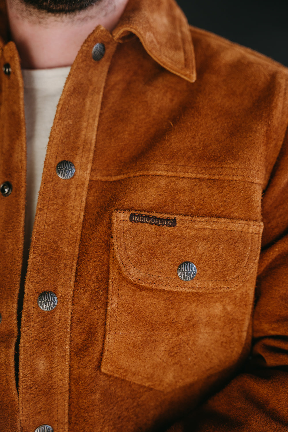 Fargo Trucker Jacket Leather - Cognac