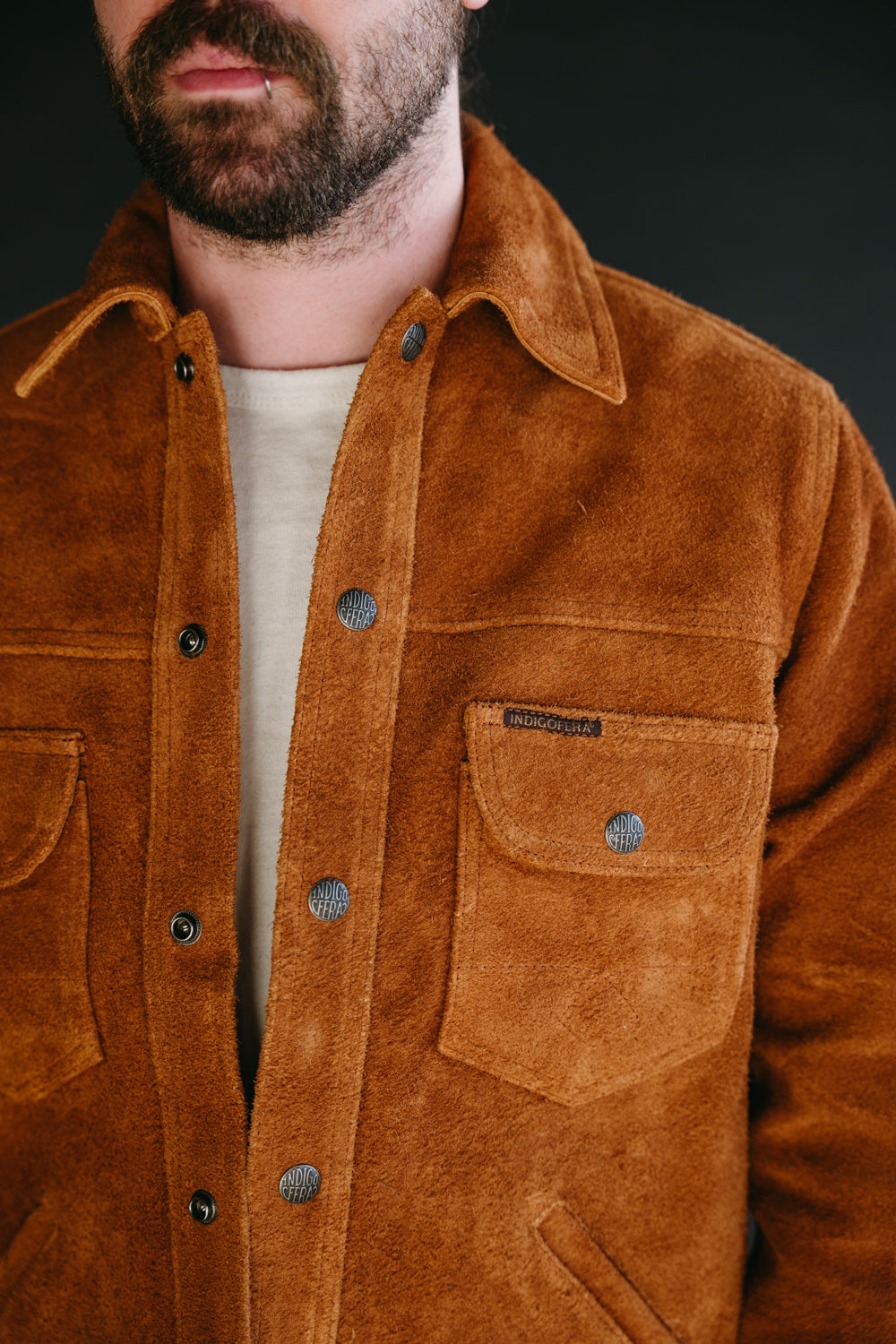 Fargo Trucker Jacket Leather - Cognac