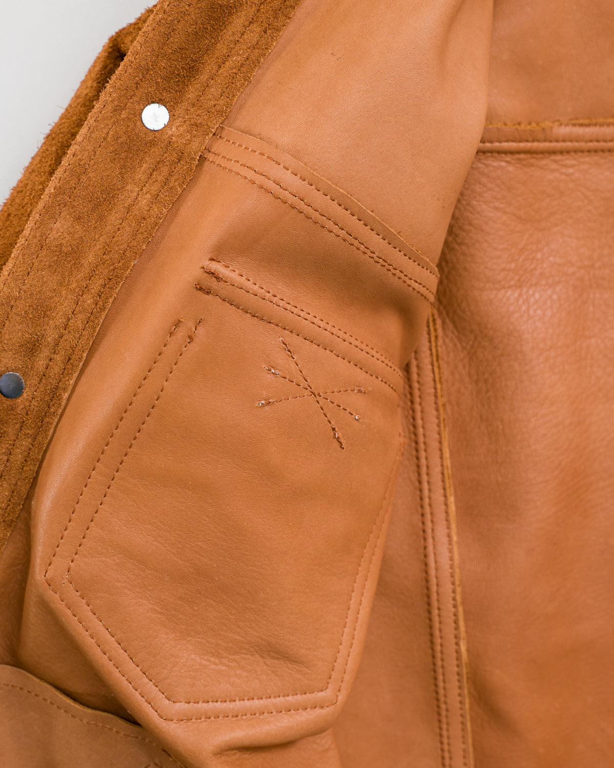 Fargo Trucker Jacket Leather - Cognac