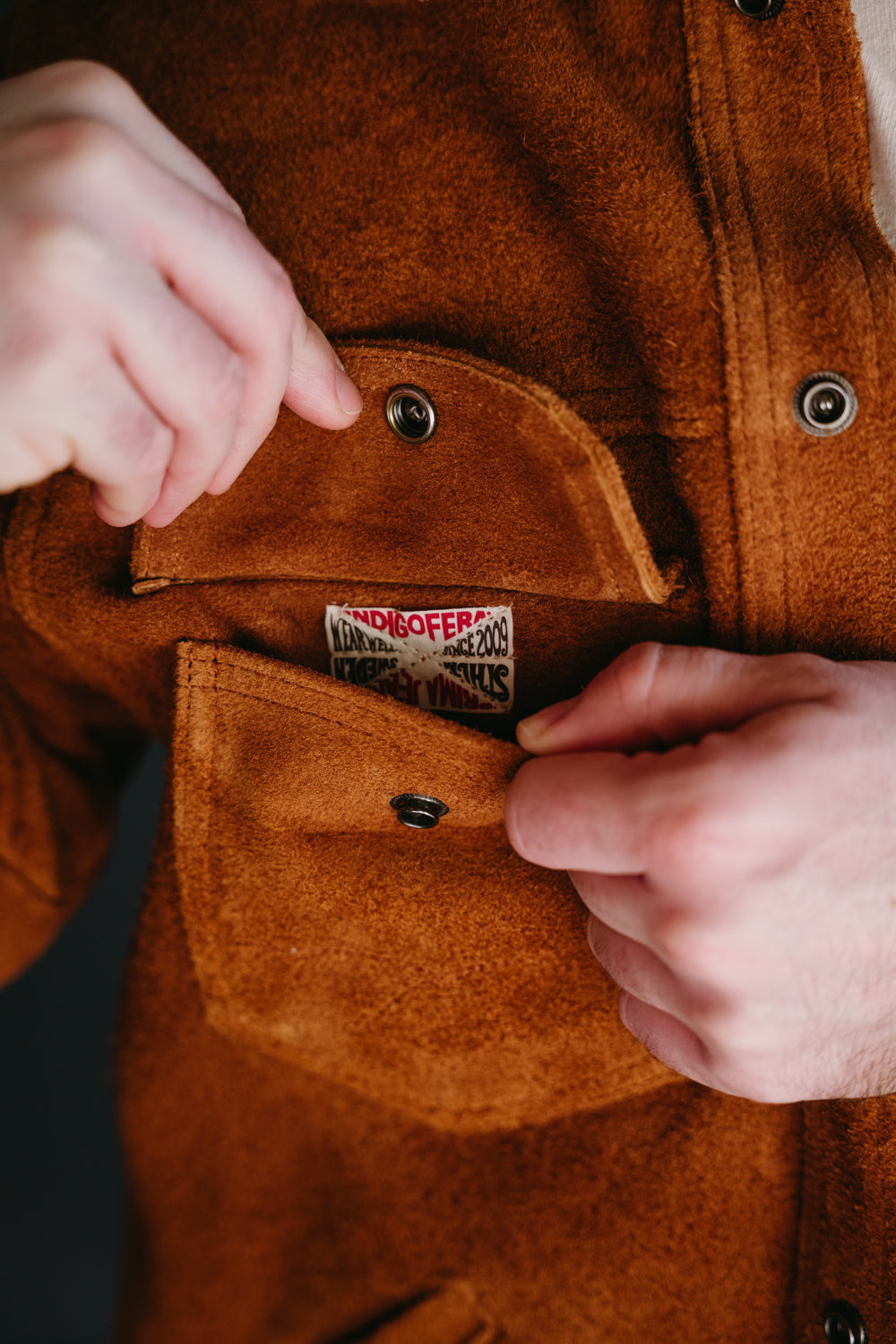 Fargo Trucker Jacket Leather - Cognac