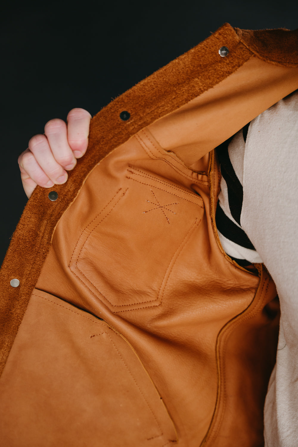 Fargo Trucker Jacket Leather - Cognac