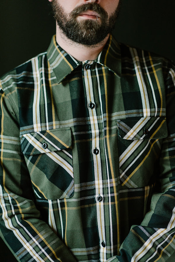 Webster Check Flannel - Green, Black, White, Yellow