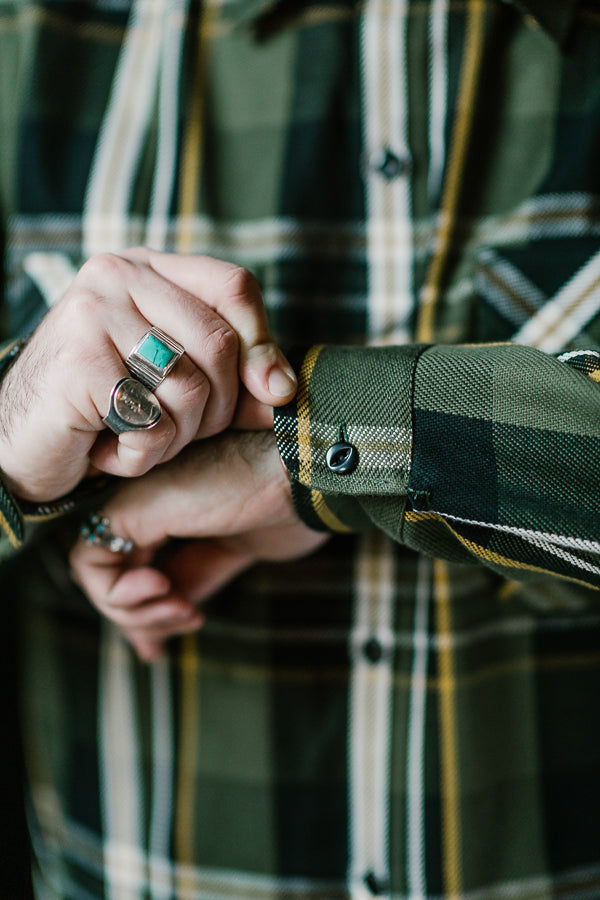 Webster Check Flannel - Green, Black, White, Yellow