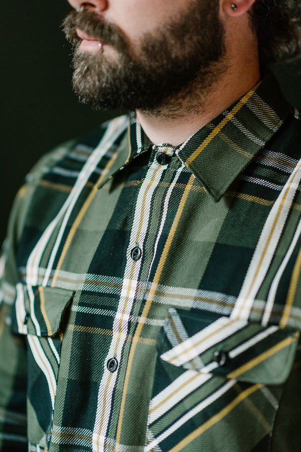 Webster Check Flannel - Green, Black, White, Yellow