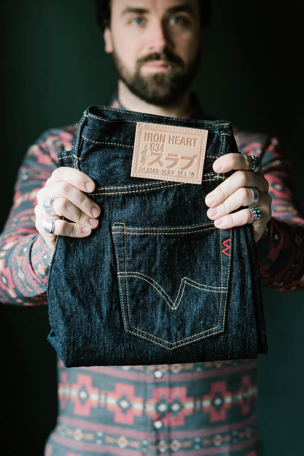 IH-634S-SLB - 16oz Slubby Selvedge Denim Straight Cut Jeans - Indigo