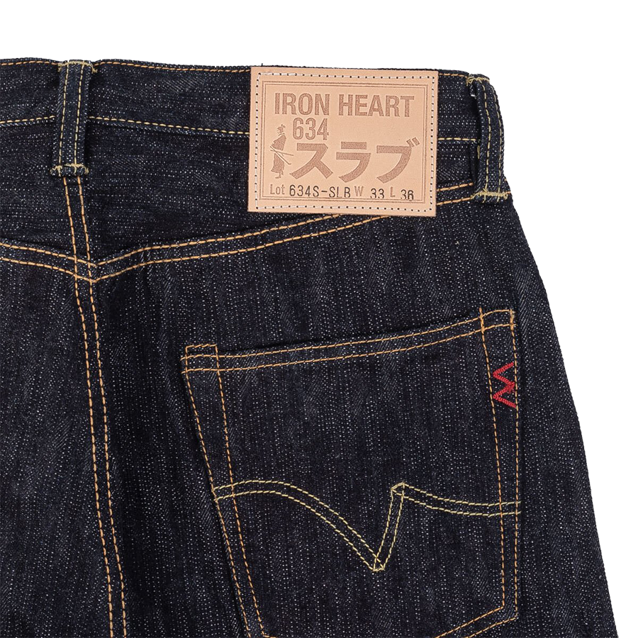 IH-634S-SLB - 16oz Slubby Selvedge Denim Straight Cut Jeans - Indigo