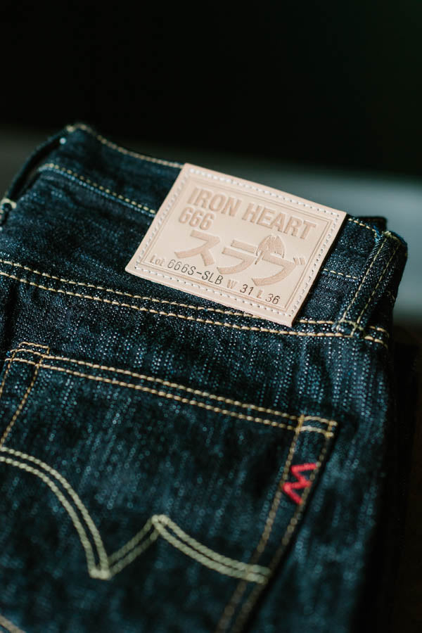 IH-666S-SLB - 16oz Slubby Selvedge Denim Slim Straight Cut Jeans - Indigo