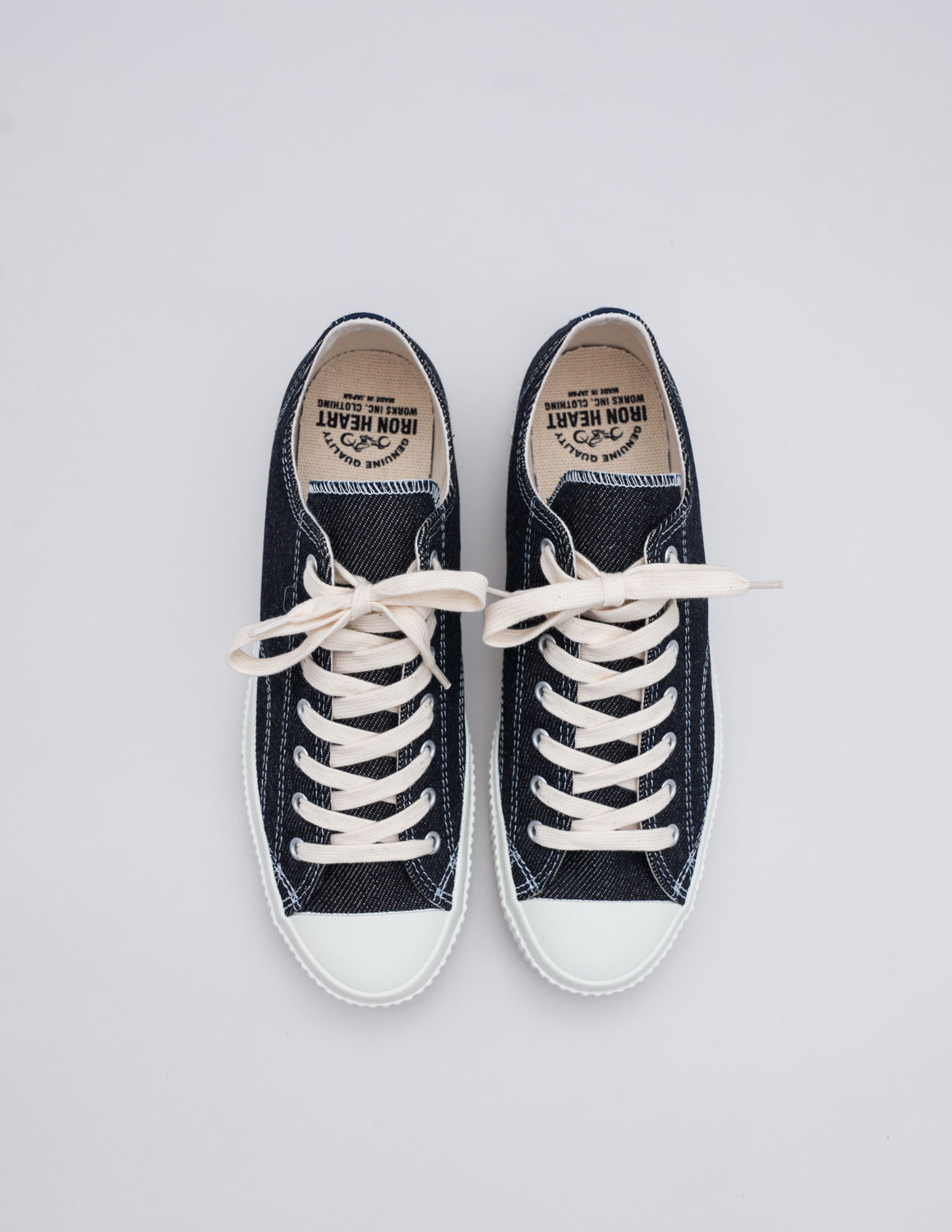 IHSN-01-IND - 21oz Denim Low-Top Sneakers - Indigo