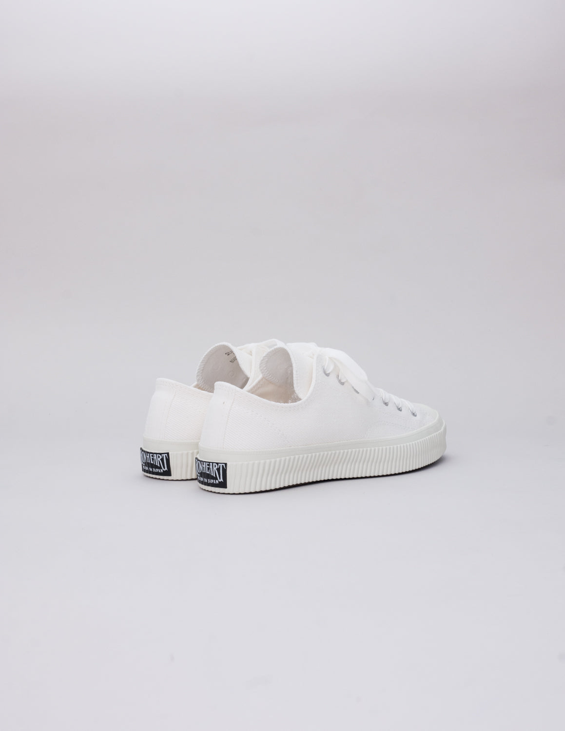 IHSN-01-WHT - 21oz Selvedge Denim Low-Top Sneakers - White