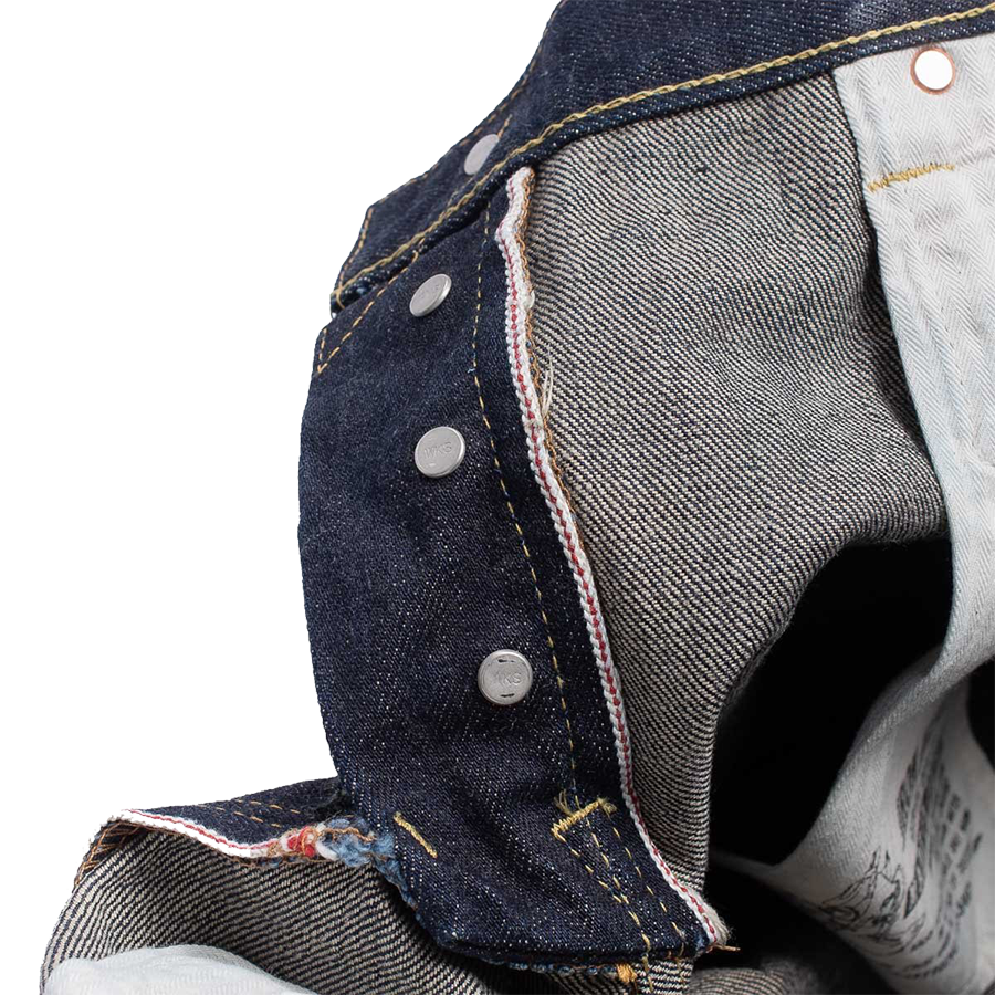 IH-777N - 17oz Selvedge Denim Slim Tapered Cut Jeans - Natural Indigo