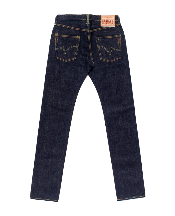 IH-777N - 17oz Selvedge Denim Slim Tapered Cut Jeans - Natural Indigo