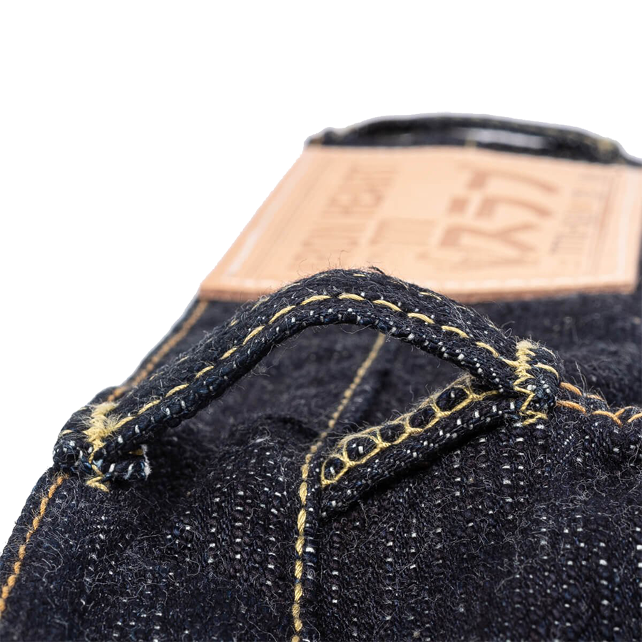 IH-777S-SLB - 16oz Slubby Selvedge Denim Slim Tapered Cut Jeans - Indigo