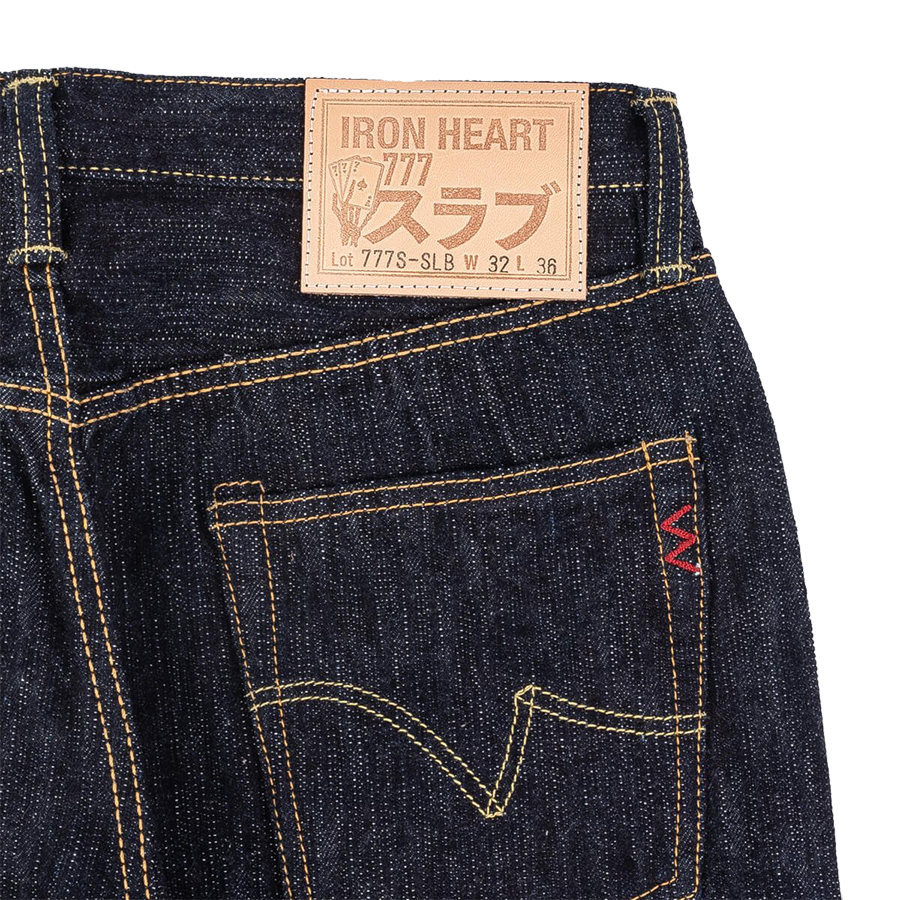 IH-777S-SLB - 16oz Slubby Selvedge Denim Slim Tapered Cut Jeans - Indigo