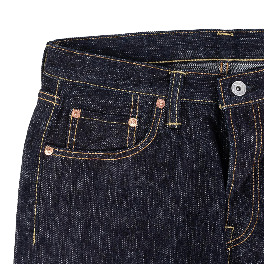 IH-777S-SLB - 16oz Slubby Selvedge Denim Slim Tapered Cut Jeans - Indigo