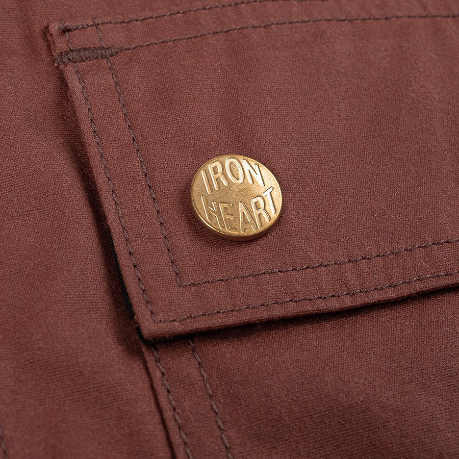 IHJ-104-BRN - 7.7oz Oiled Cotton Chore Jacket - Brown