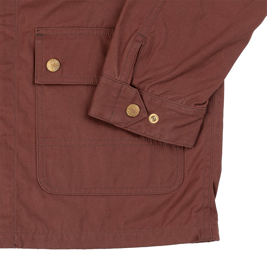 IHJ-104-BRN - 7.7oz Oiled Cotton Chore Jacket - Brown