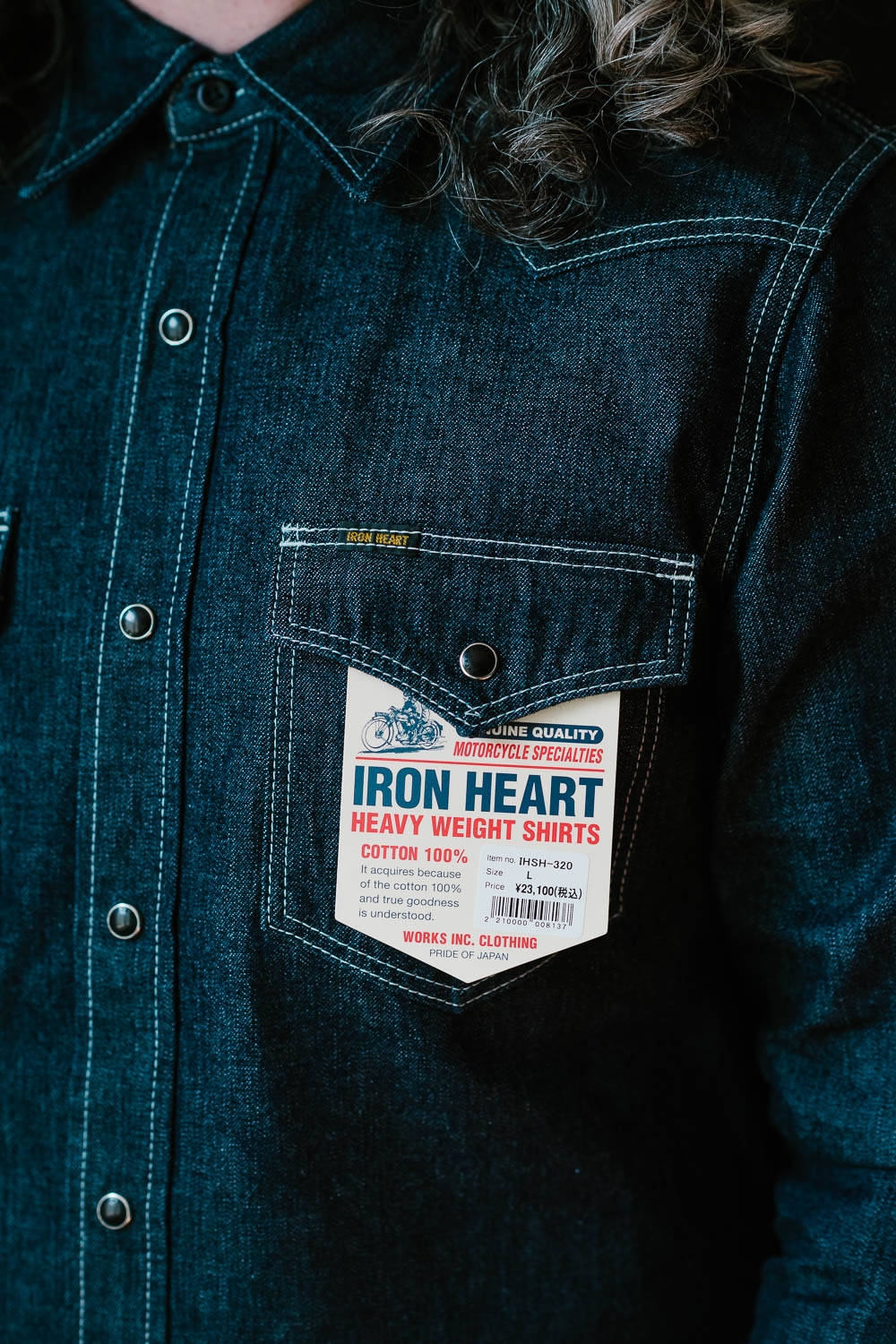 IHSH-320-IND - 10oz Selvedge Denim Western Shirt - Indigo