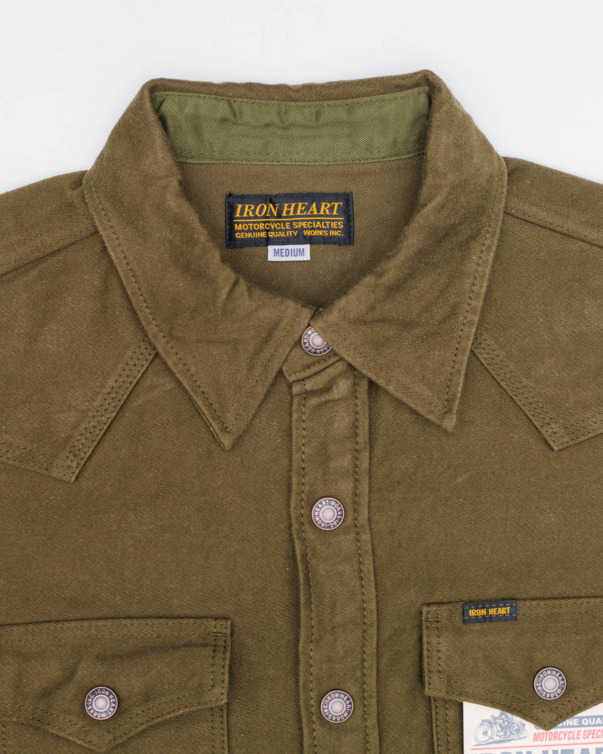 IHSH-331-ODG - 12oz Moleskin CPO Shirt  - Olive