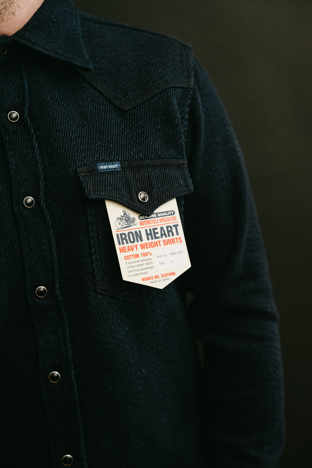 IHSH-208-IND - Kersey Western Shirt - Indigo