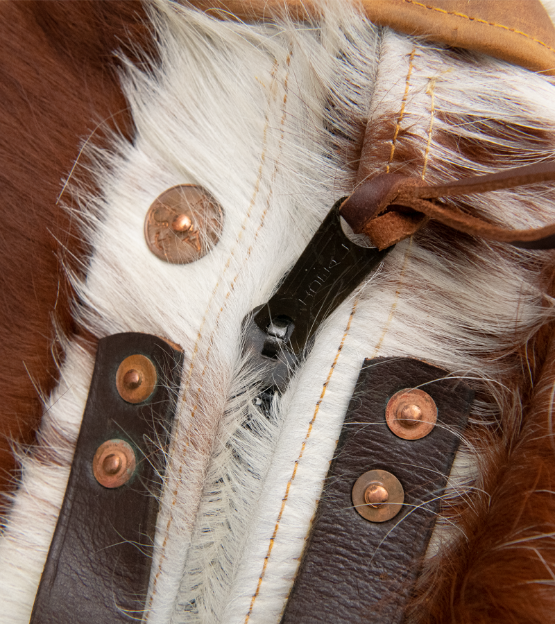 Cowhide Rug Messenger - Brown/White Deadstock